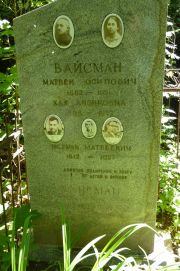 Вайсман Матвей Осипович, Москва, Востряковское кладбище